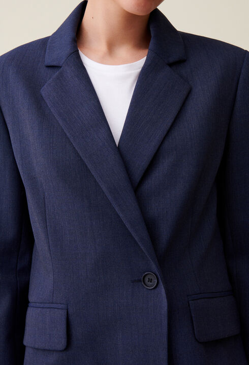 Blazer cruzado azul marino