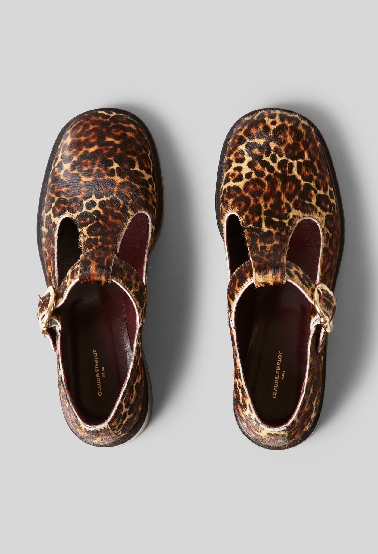 Babies de cuero estampado leopardo