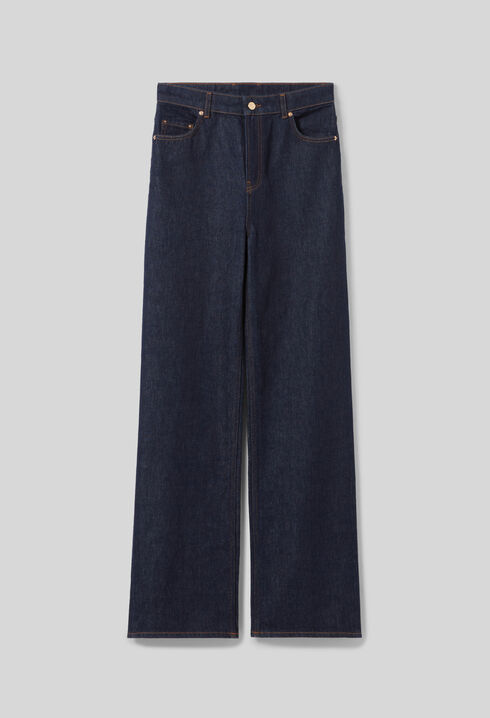 Vaquero de denim índigo recto