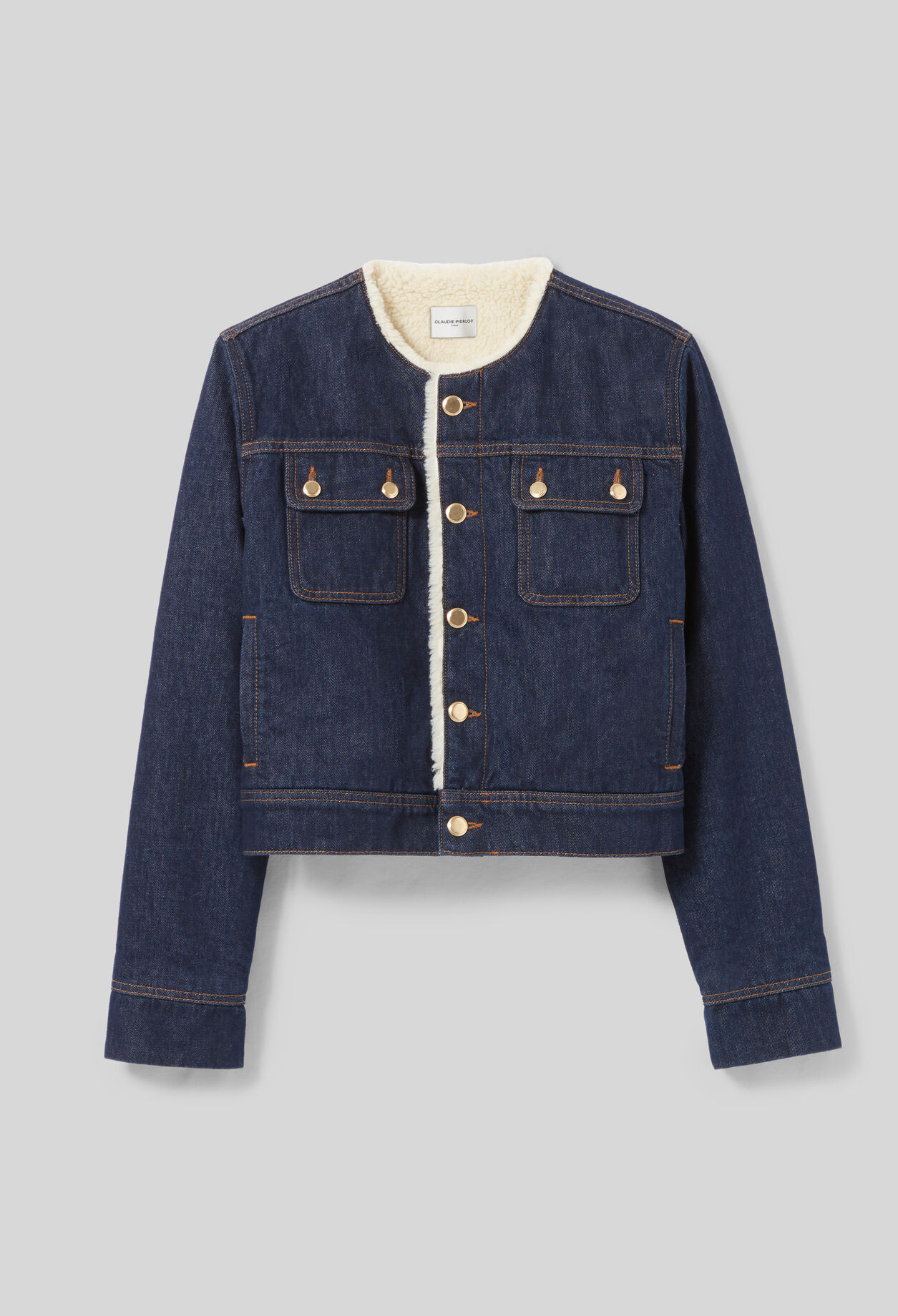 Chaqueta vaquera con piel sintética