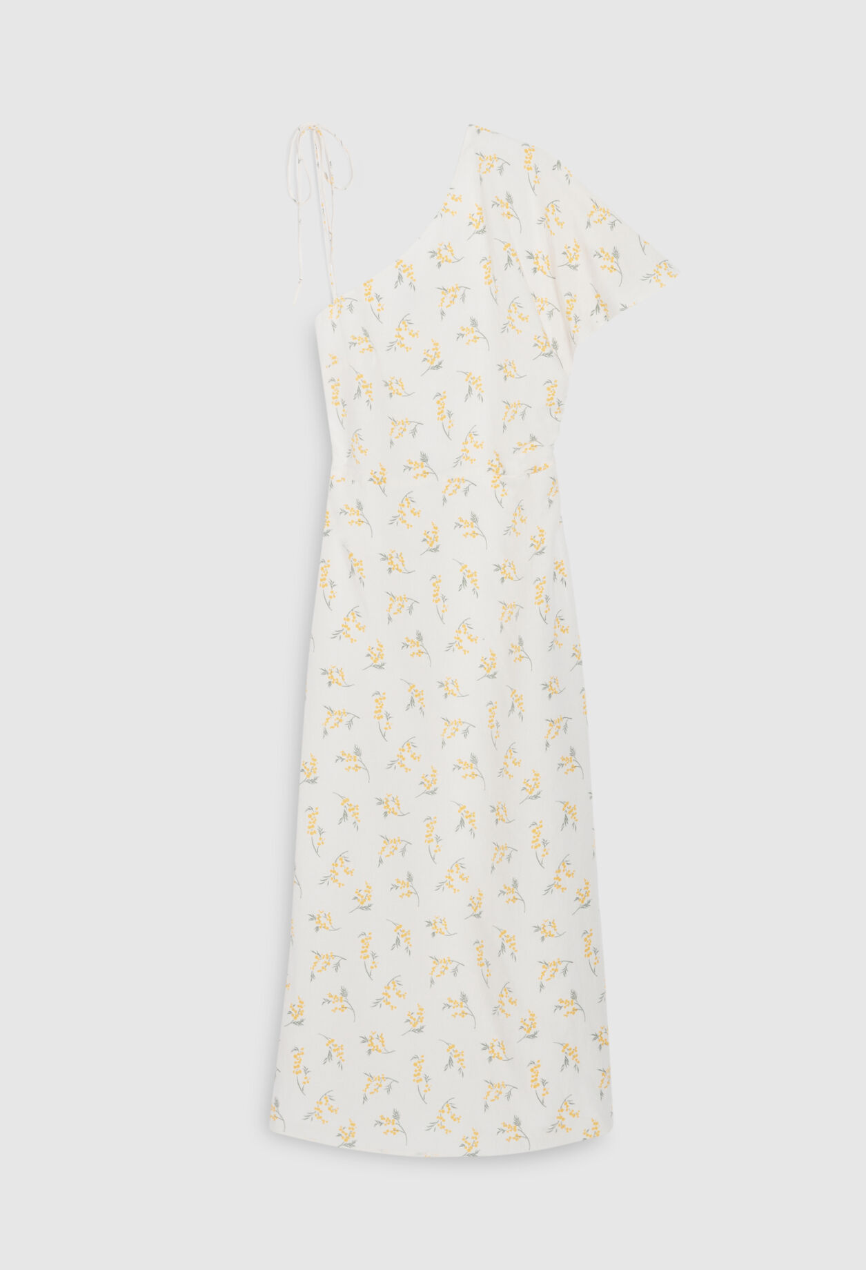 Vestido midi asimétrico mimosa