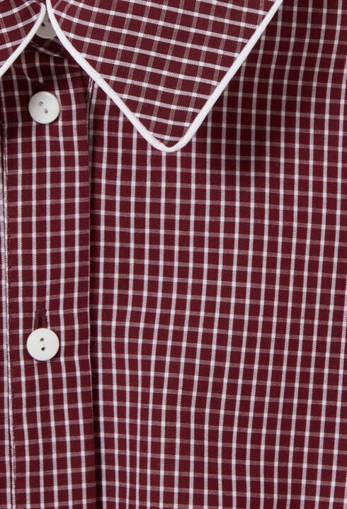 Camisa corta de cuadros
