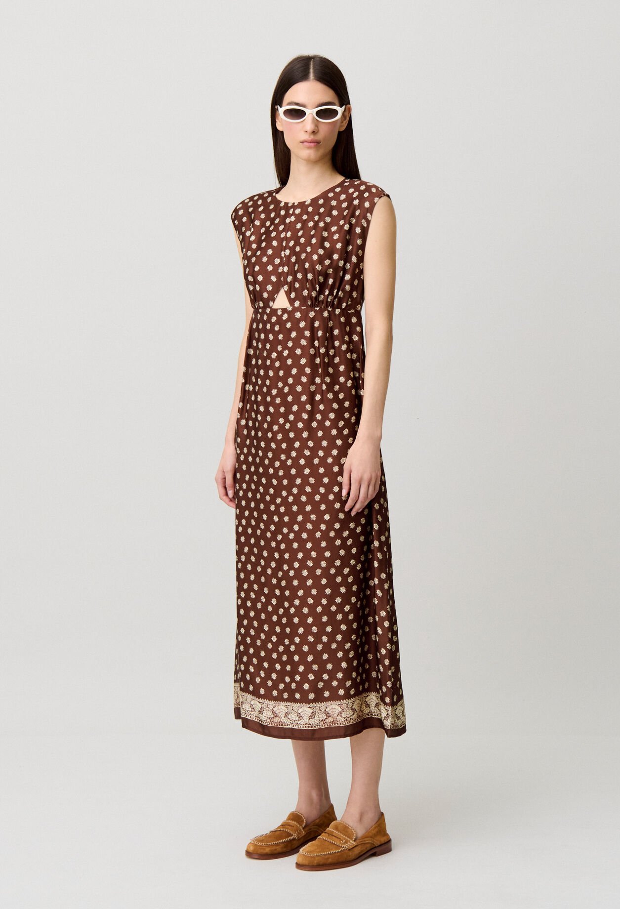 Vestido largo estampado