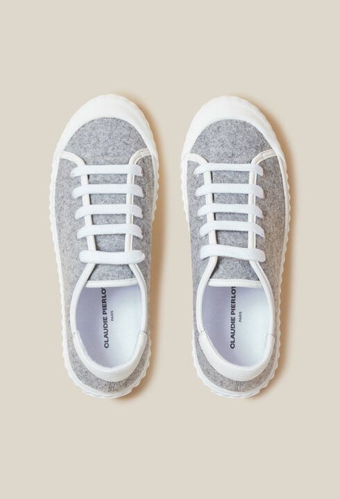 Zapatillas de fieltro gris