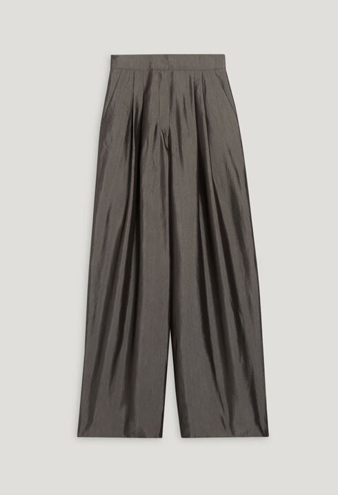 Pantalón de talle alto gris