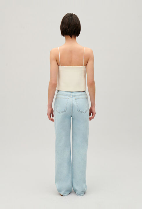 Top corto tweed