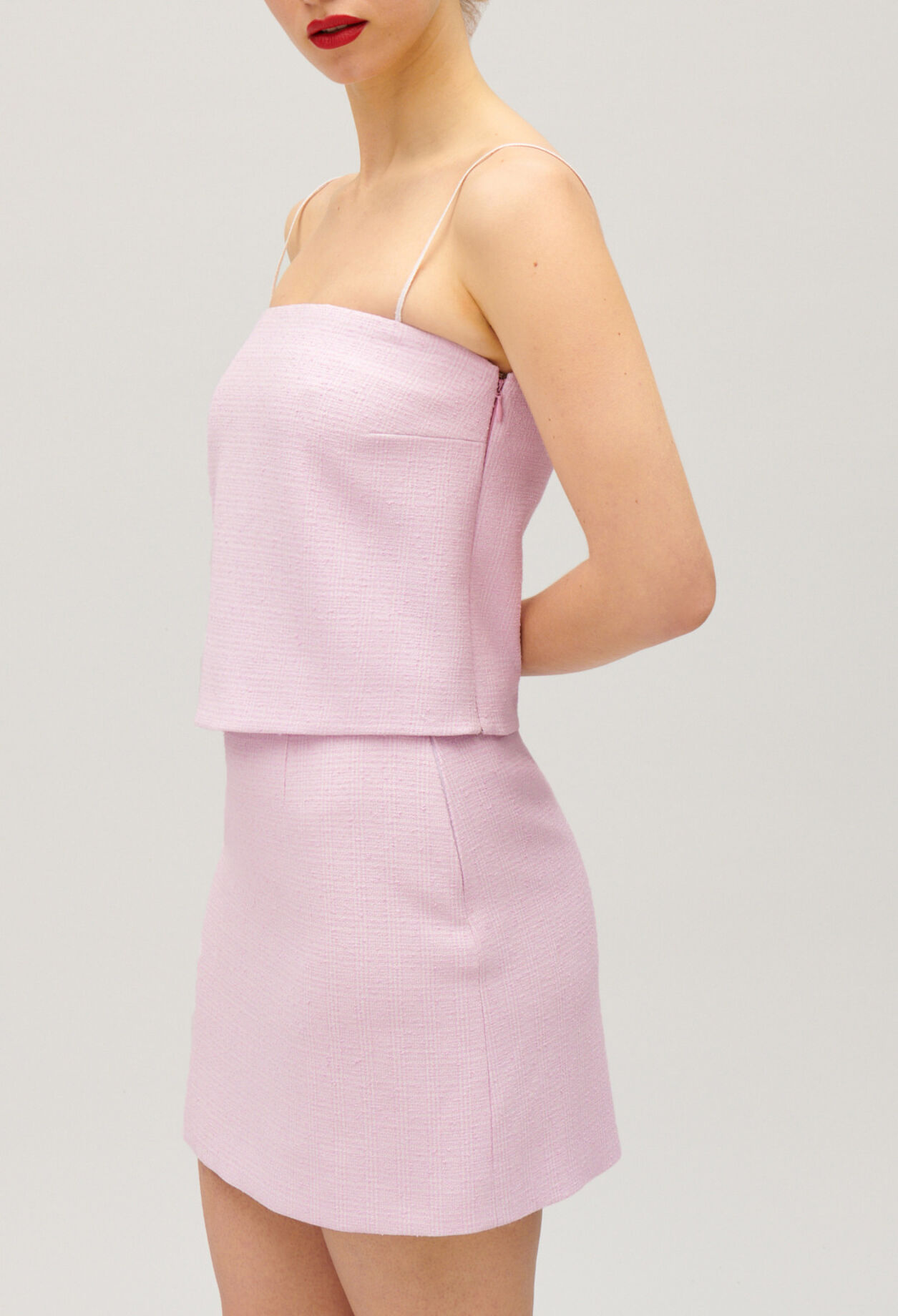 Top corto tweed