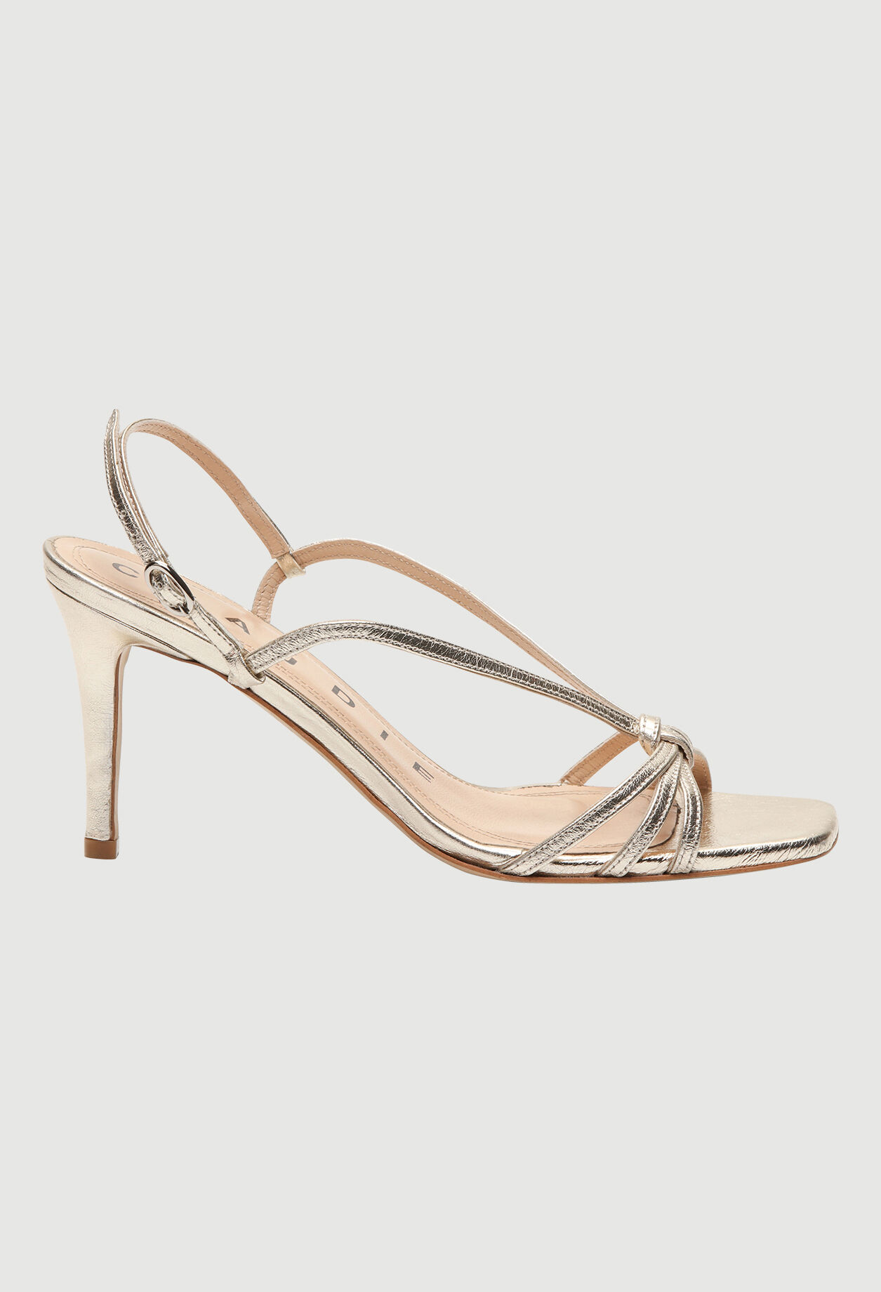 Sandalias con tacón metalizadas