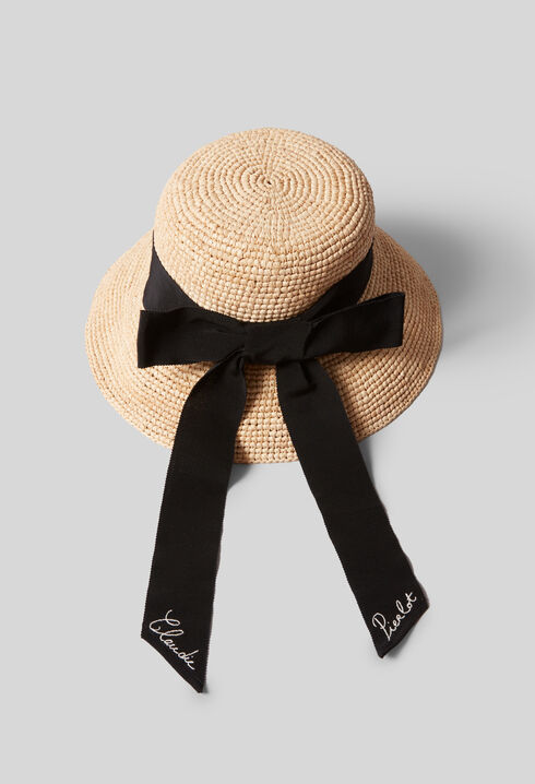 Sombrero raphia con cinta