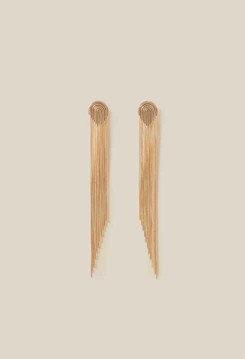 Pendientes cascada dorados