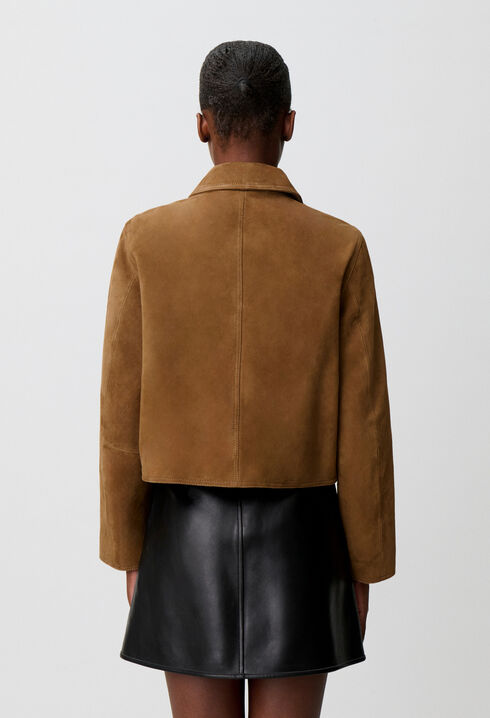 Chaqueta corta de ante