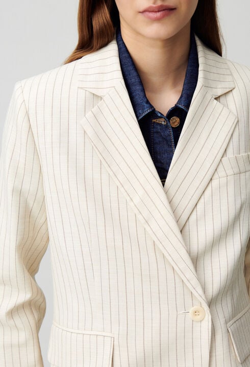 Chaqueta de traje a rayas