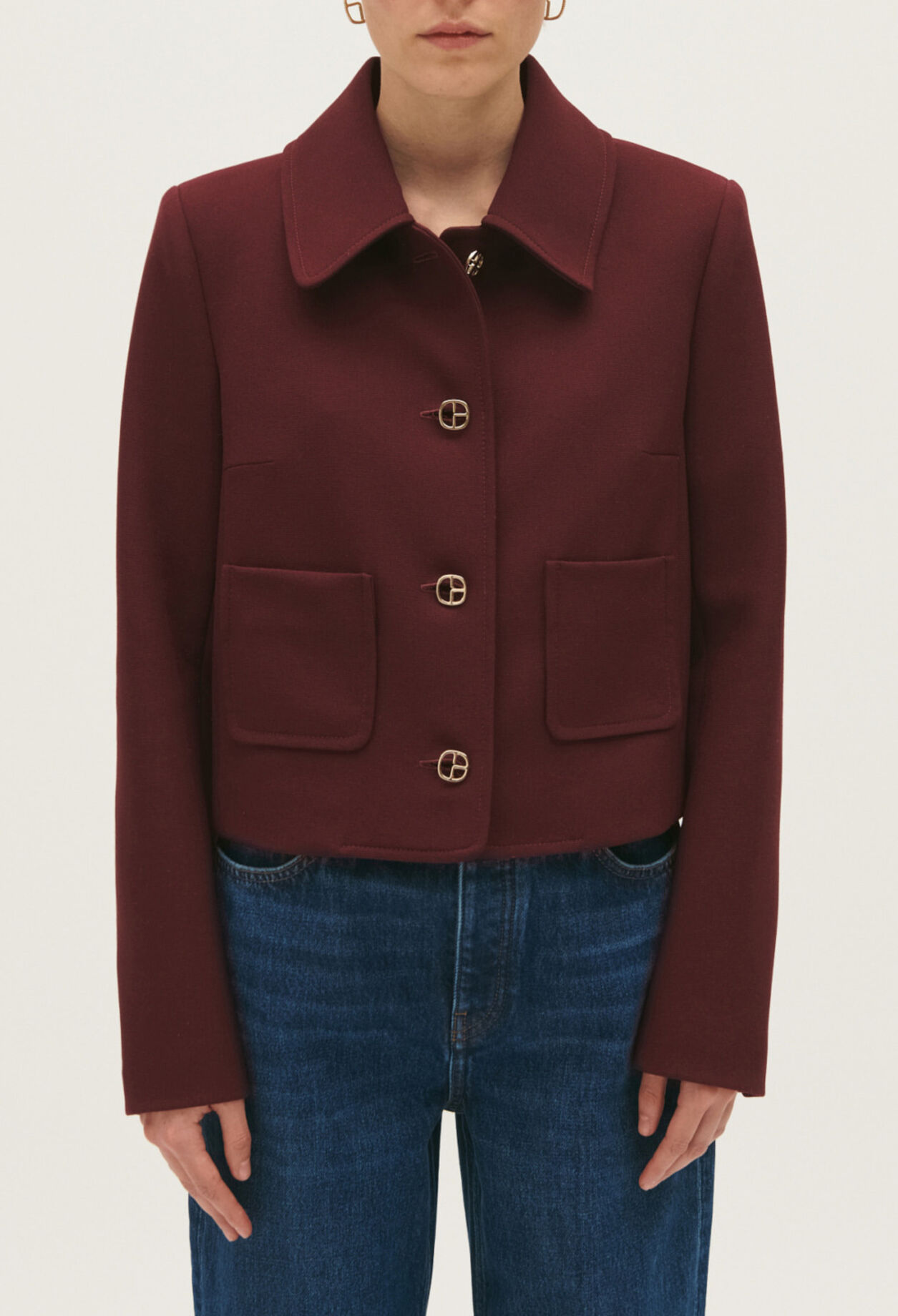 Chaqueta corta burdeos