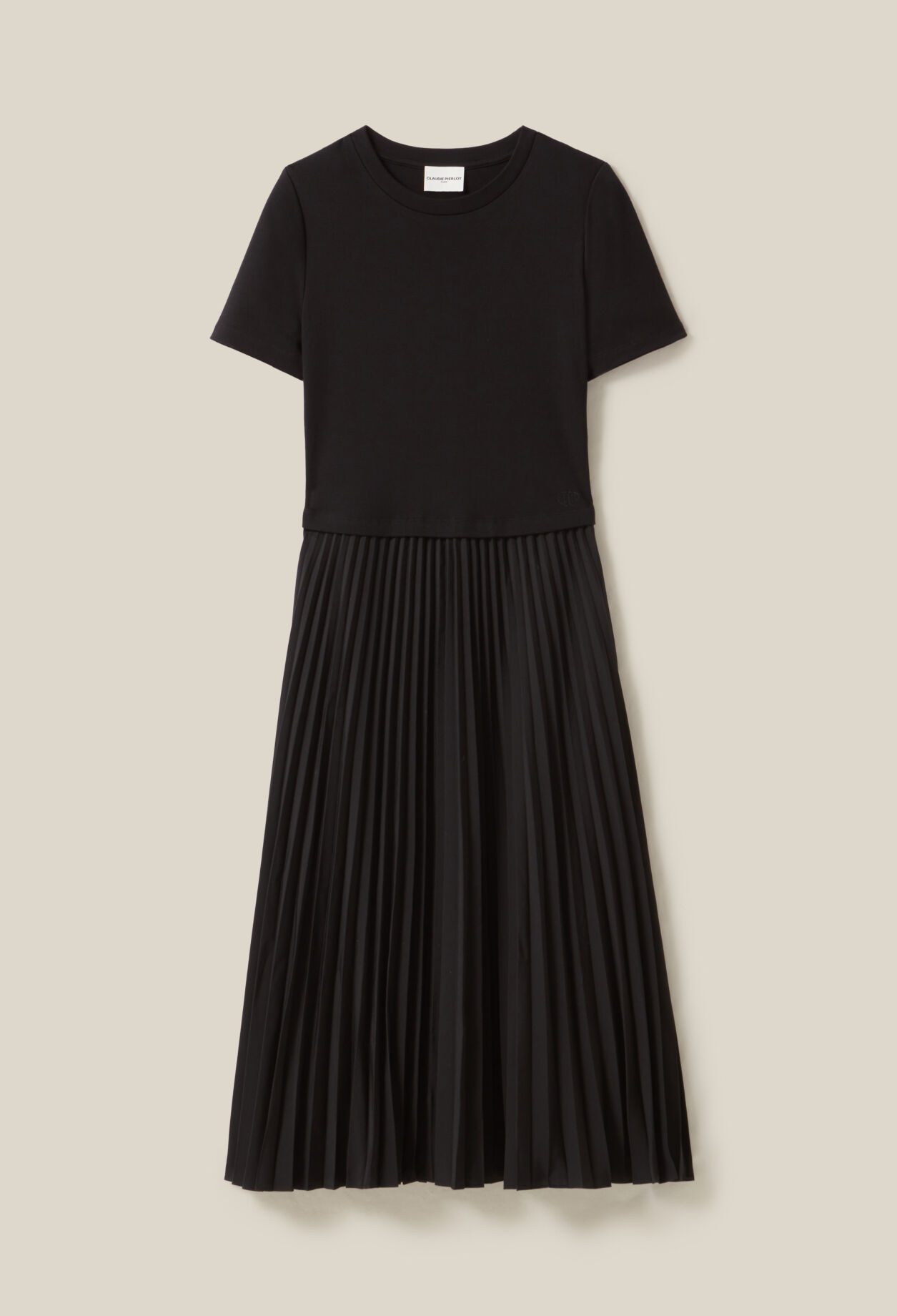 Vestido Twist de dos materiales