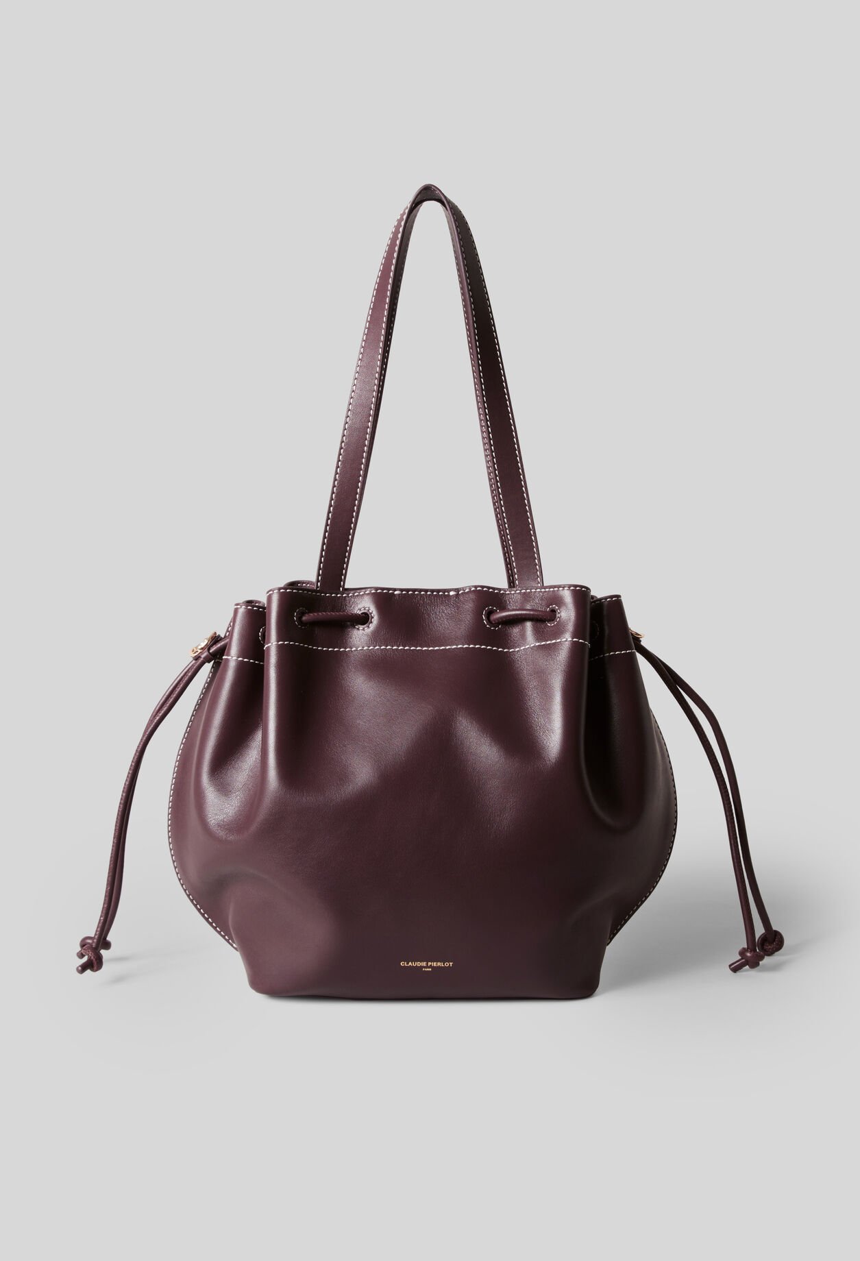 Bolso shopper de cuero liso