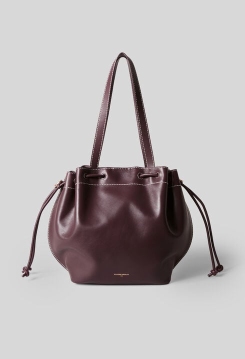 Bolso shopper de cuero liso