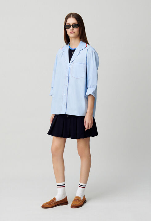 Camisa oversize contrastada