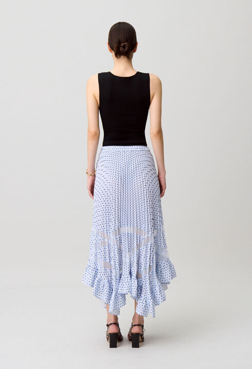 Falda midi de encaje