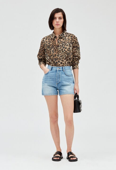 Pantalón corto vaquero azul