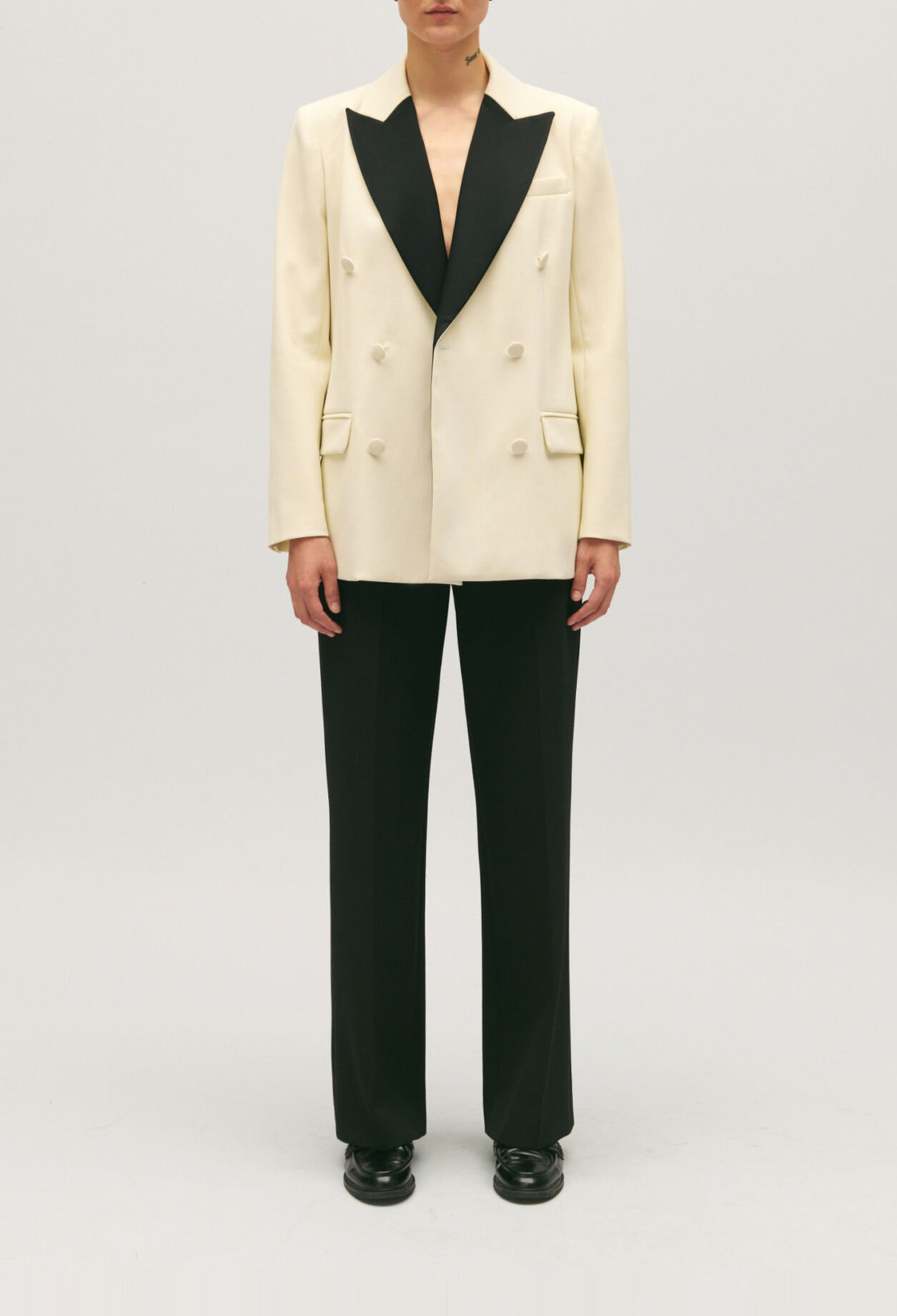 Chaqueta de traje de dos colores