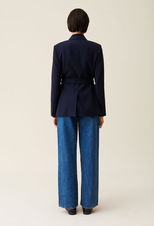 Chaqueta de traje azul marino 
