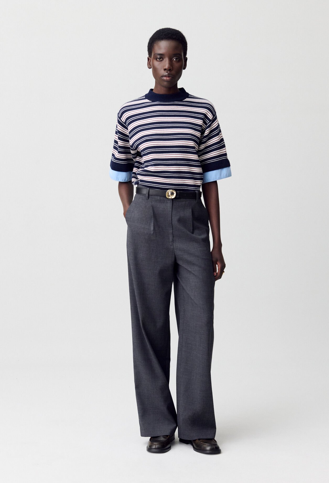 Pantalón de traje ancho