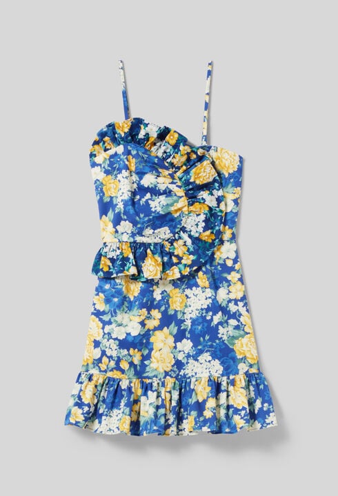 Vestido corto con volantes