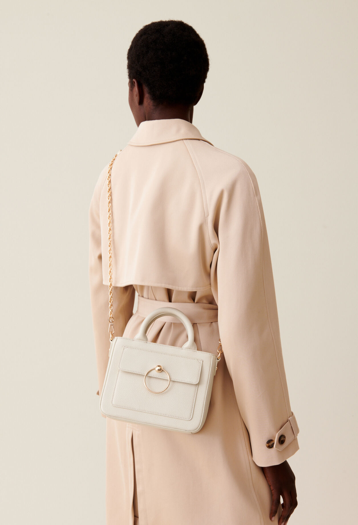 Bolso Anouck piel granulada cadena