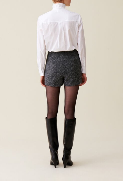 Short tweed gris