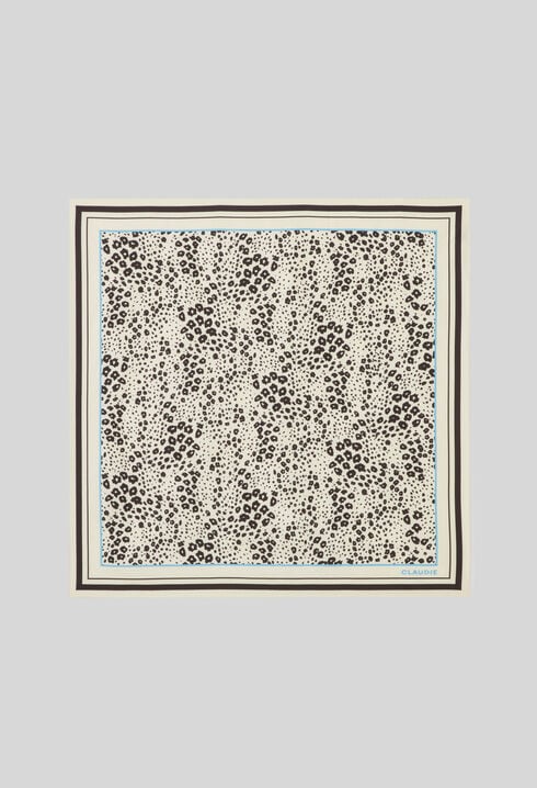 Fular de seda leopardo
