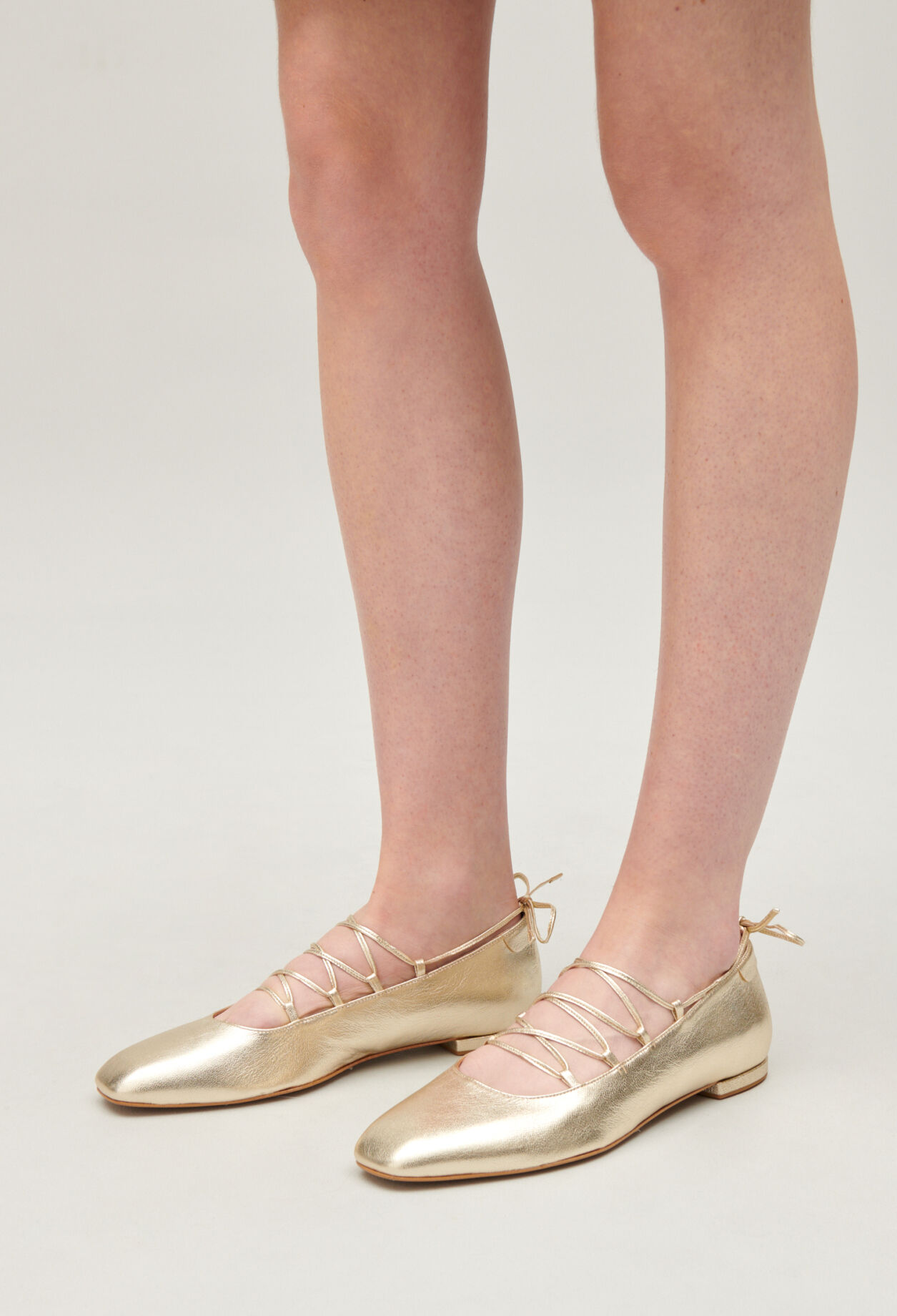 Bailarinas cuero dorado