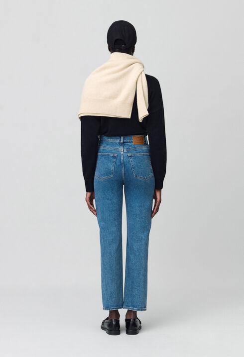Vaqueros Toto Slim 7/8 azul desteñido