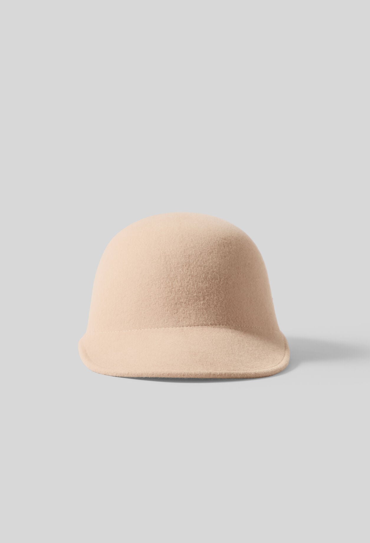 Gorra de fieltro de lana camel
