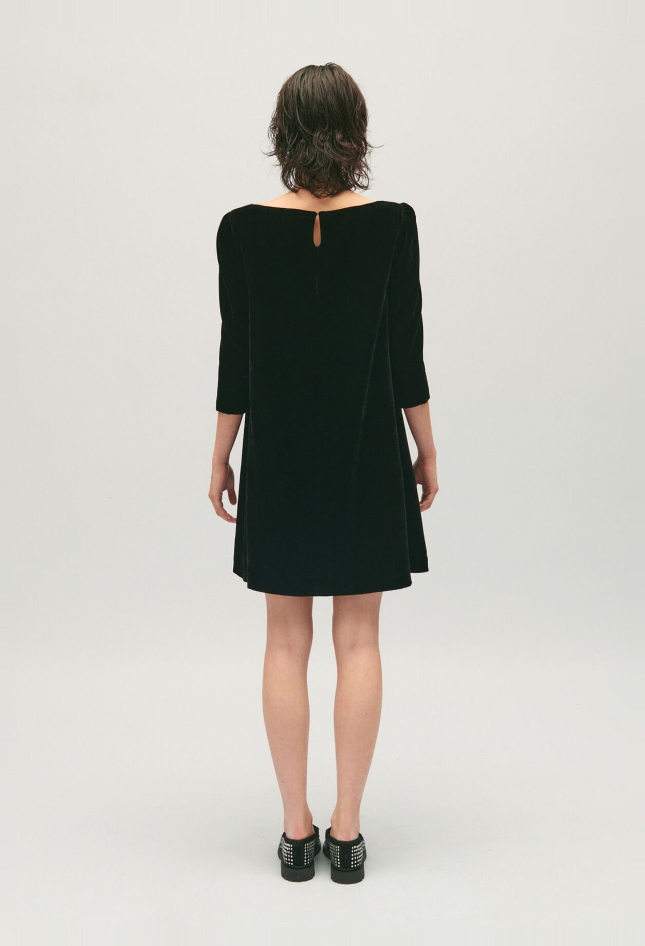 Vestido corto Rififi de terciopelo