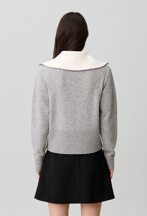 Jersey de lana cuello camionero