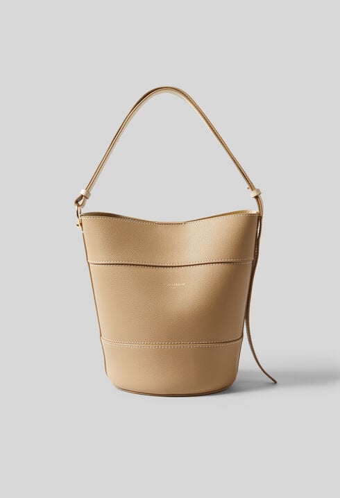 Bolso bombonera de piel granulada