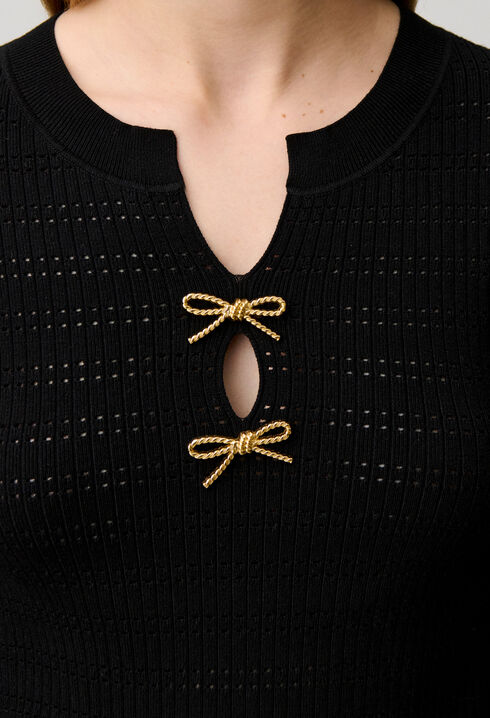 Jersey de punto fino con nudos