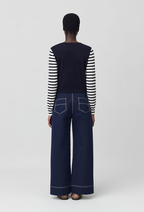 Jersey corto marinero liso