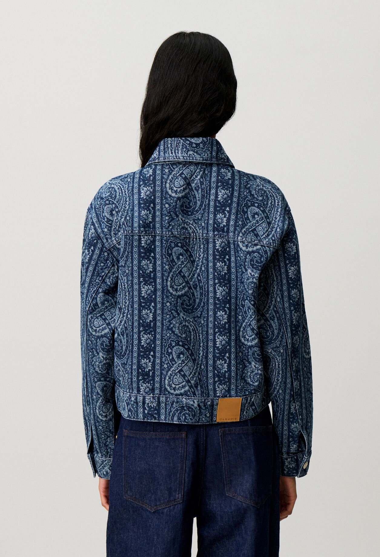 Chaqueta de denim estampada