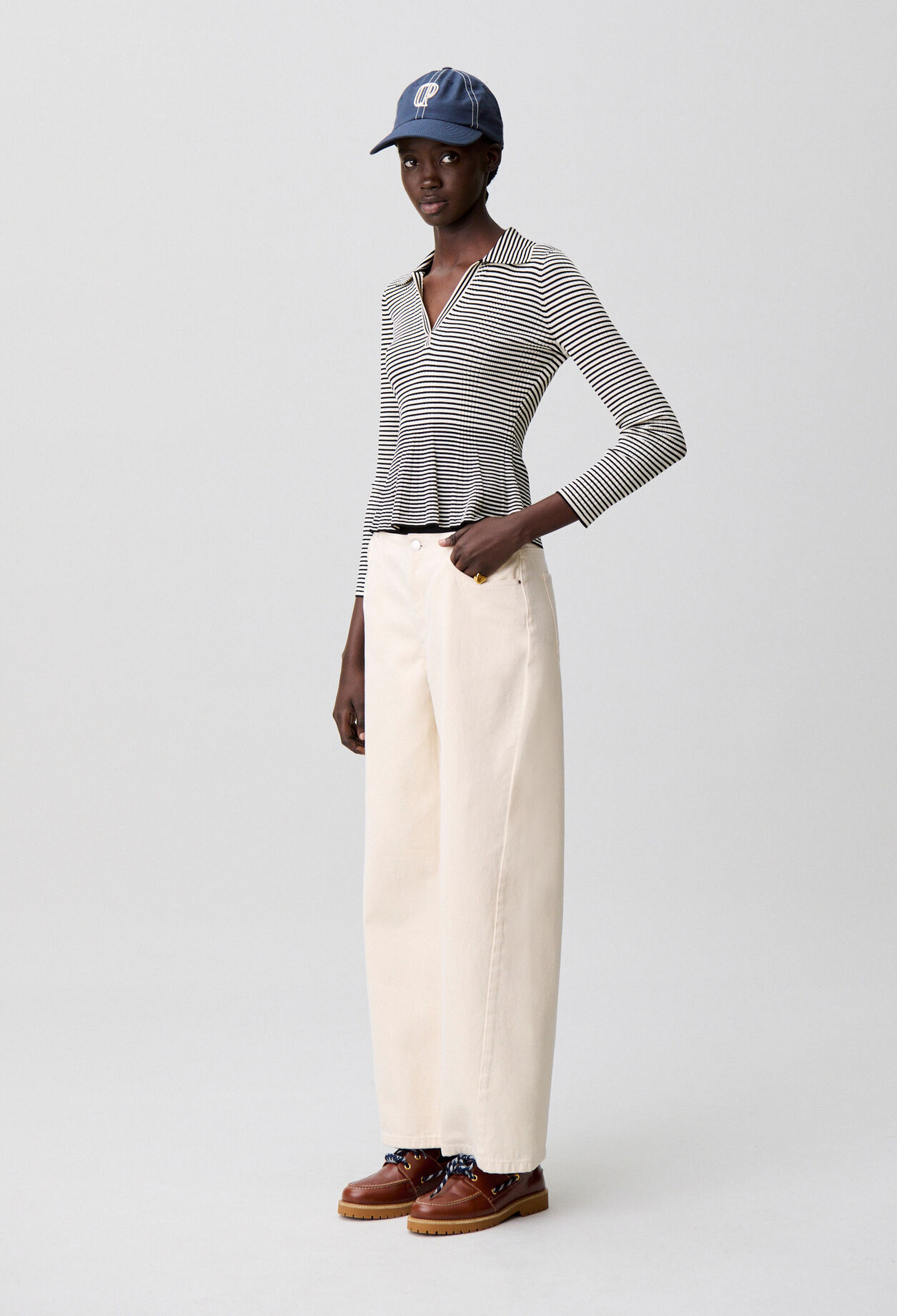 Top a rayas de manga larga