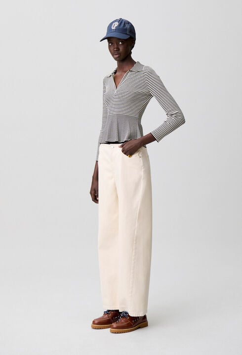 Top a rayas de manga larga