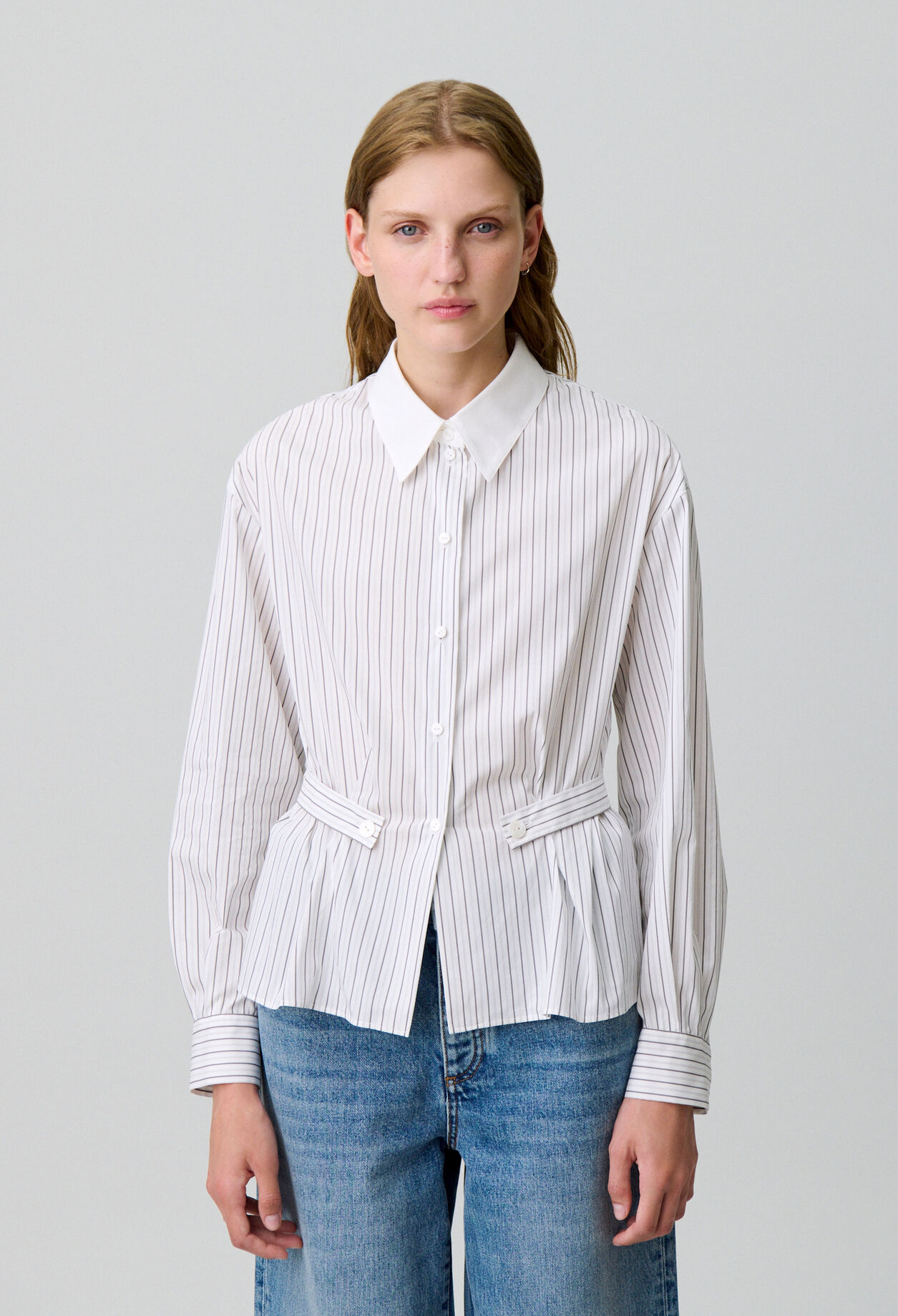 Camisa de popelín de rayas