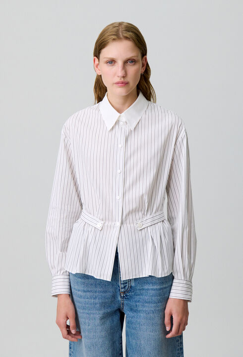 Camisa de popelín de rayas