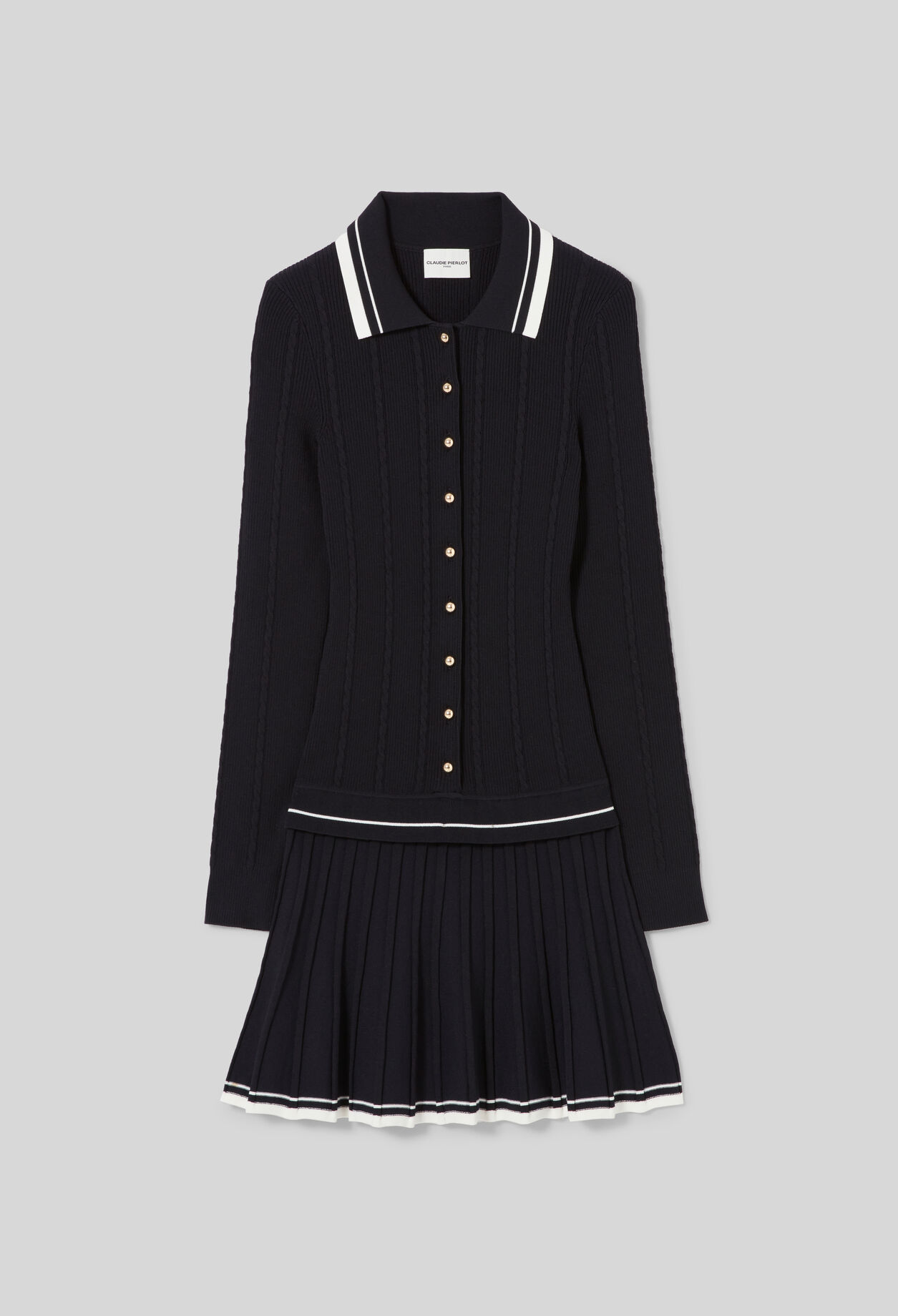 Vestido de punto tipo camisa