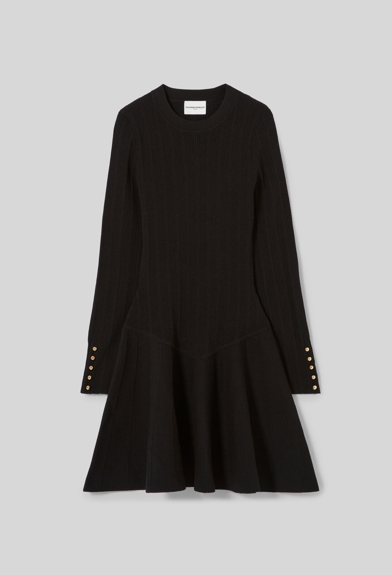 Vestido corto de línea evasé