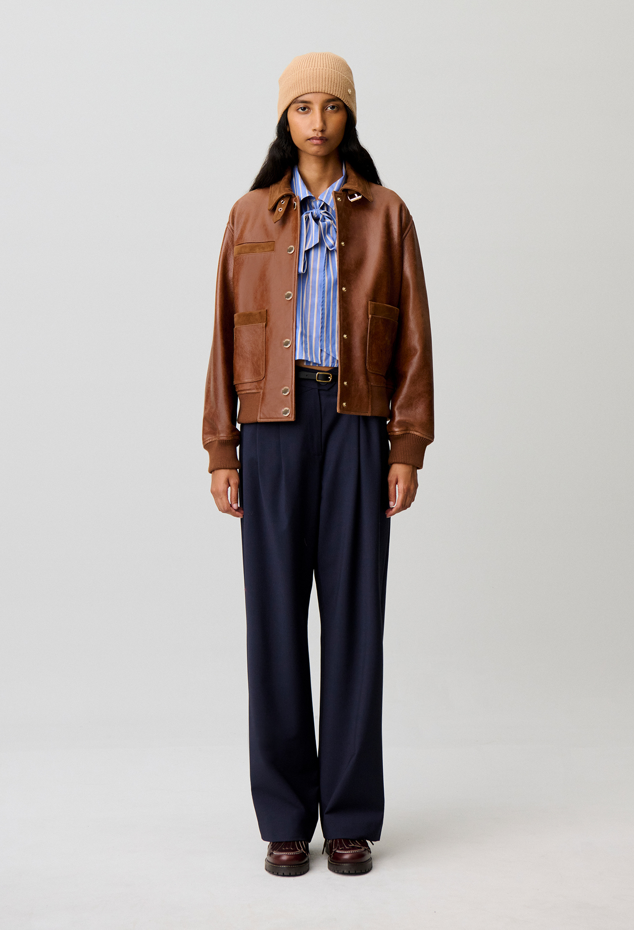 Pantalón sastre mezcla de lana - Mujer - Marina - Claudie Pierlot