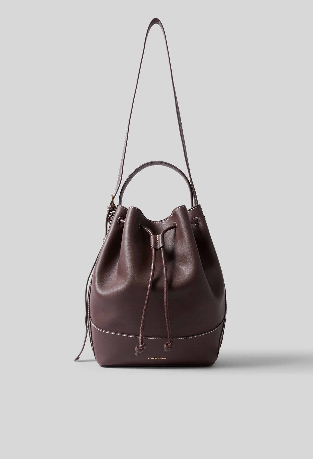 Bolso grande Elden cartera de cuero - Mujer - Lilio de vino - Claudie Pierlot