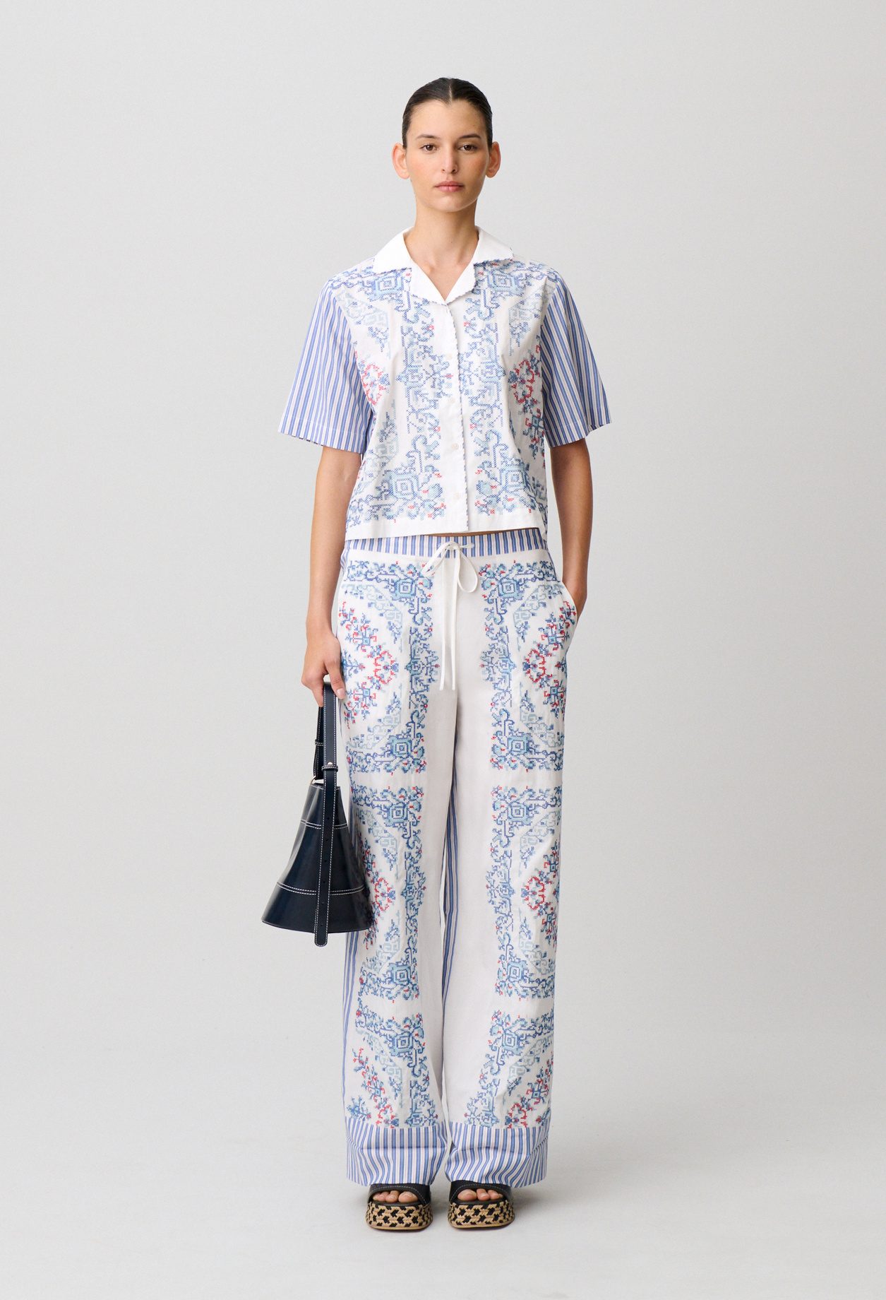 Camisa de algodón a rayas - Mujer - Multico - Claudie Pierlot