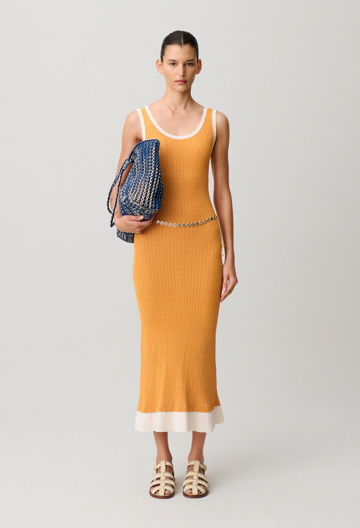 Vestido largo de punto - Mujer - Naranja - Claudie Pierlot