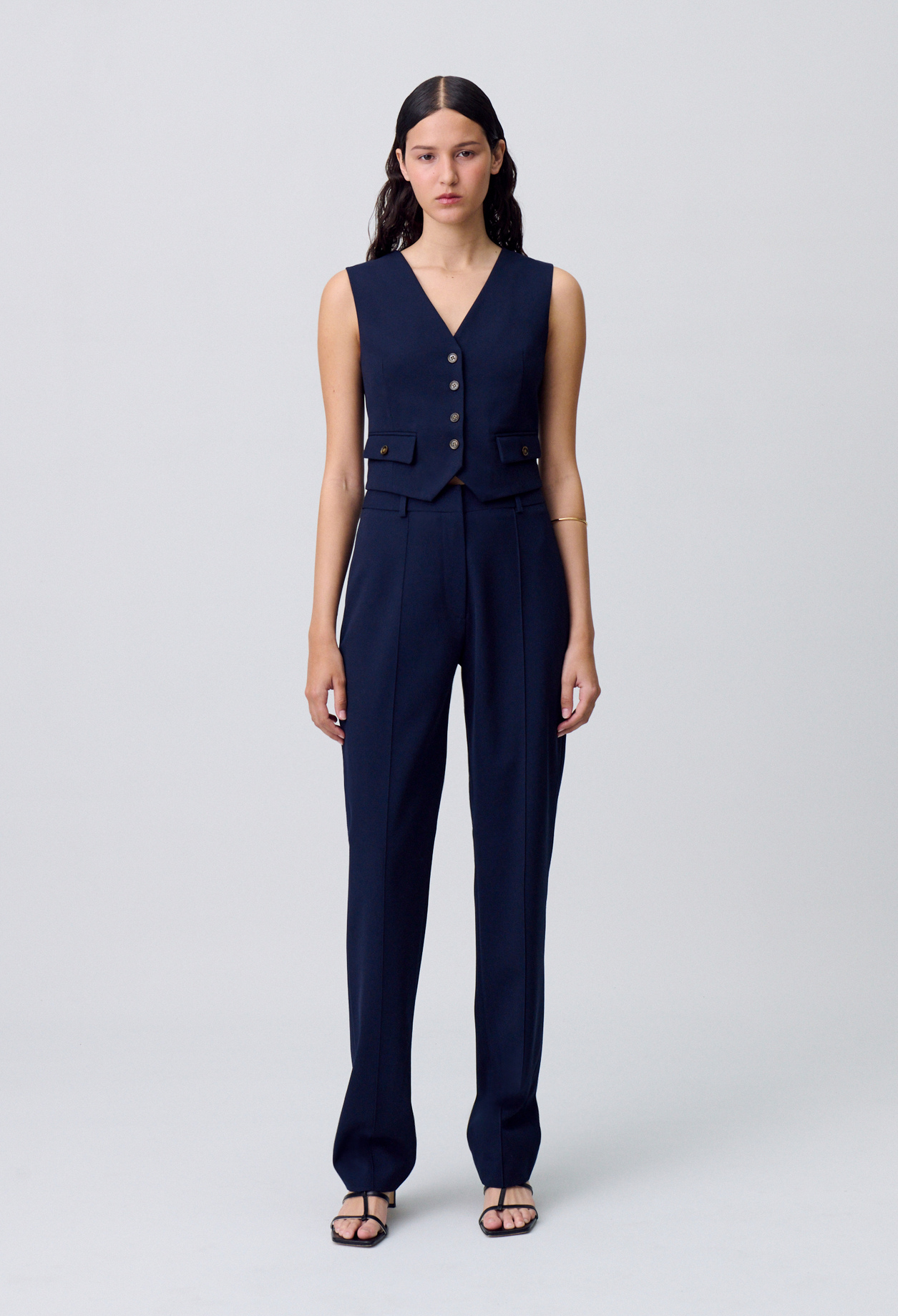 Pantalón de traje tipo pitillo - Mujer - Marina - Claudie Pierlot
